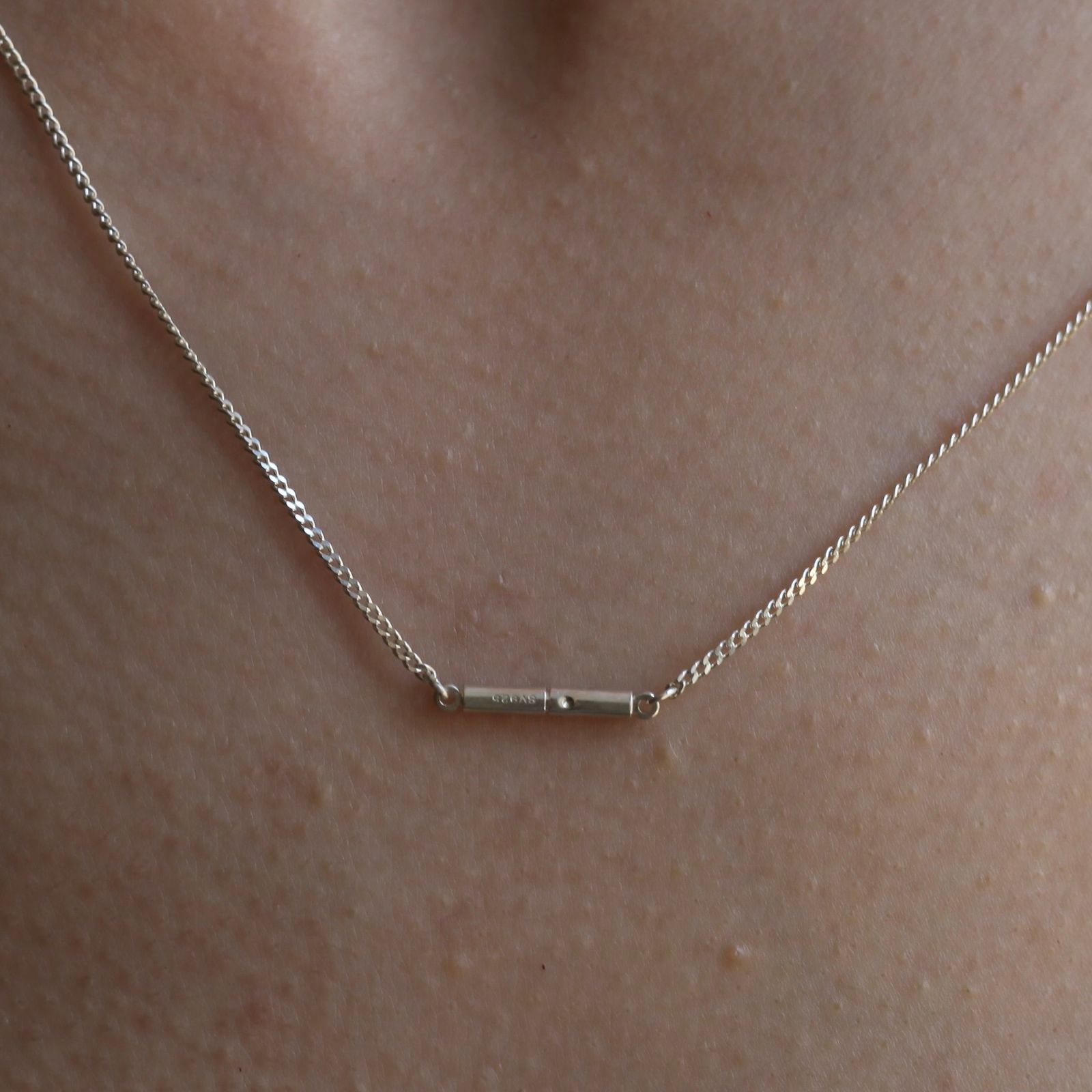【残り一点】Mix Chain Necklace(WHITE×GOLD)