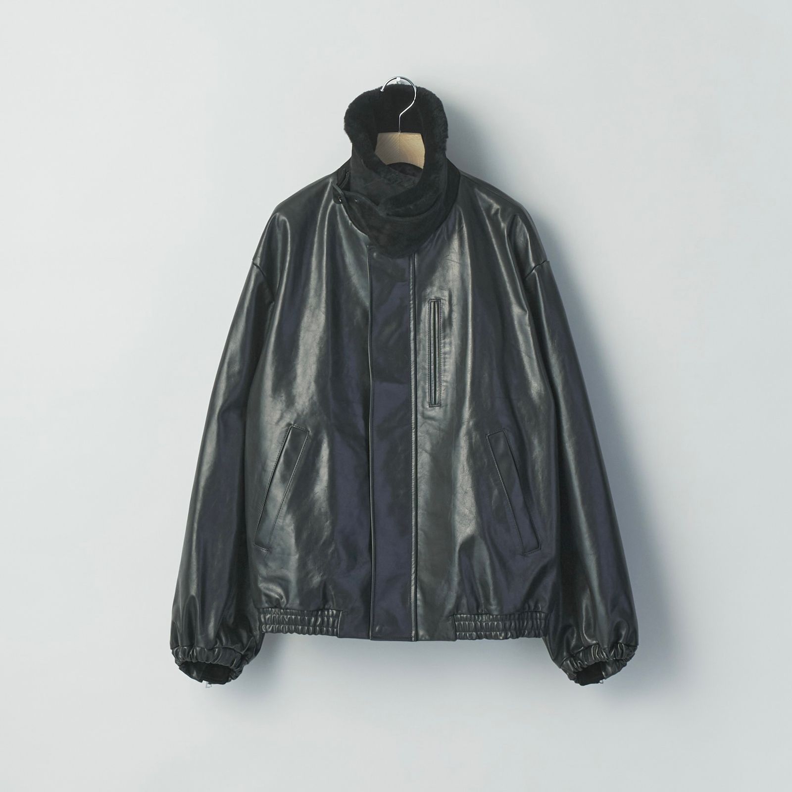 【残りわずか】Mouton Collar Calf Zip Jacket