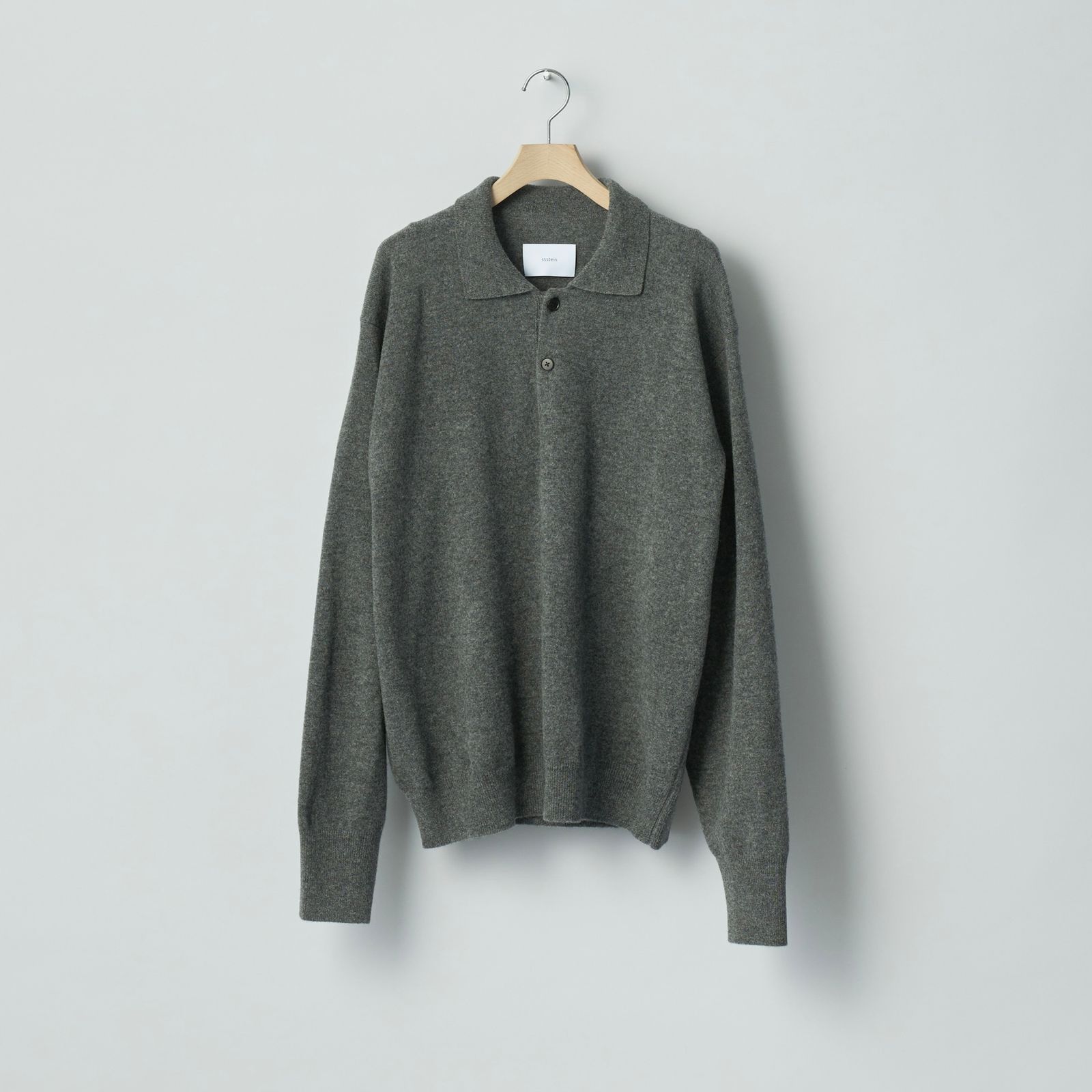 【残り一点】Extra Fine Wool Knit Polo LS