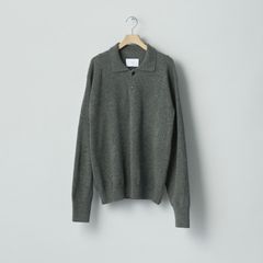 【残り一点】Extra Fine Wool Knit Polo LS