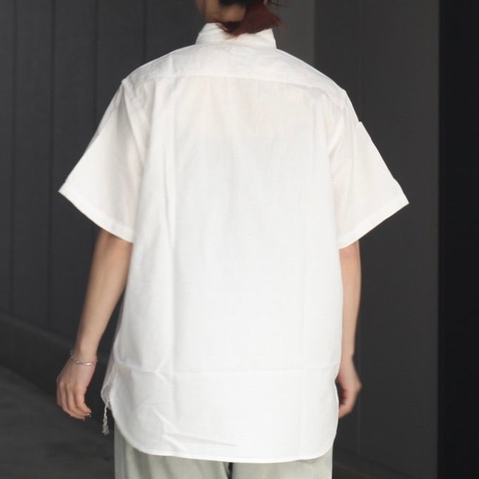 【残り一点】Short Sleeve White Chambray Work Shirt