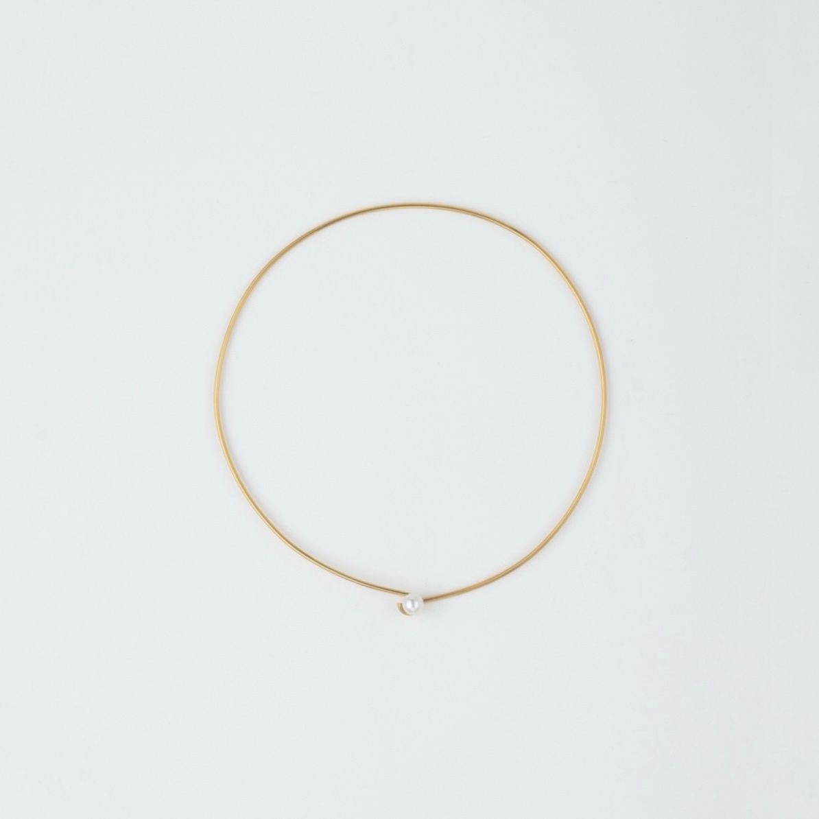 【残り一点】Baroque Pearl Line Choker Necklace