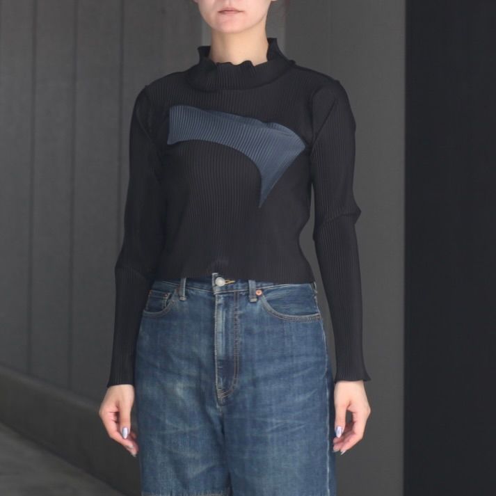 【残り一点】Todo Tiny Wave Top Long Sleeve High Neck