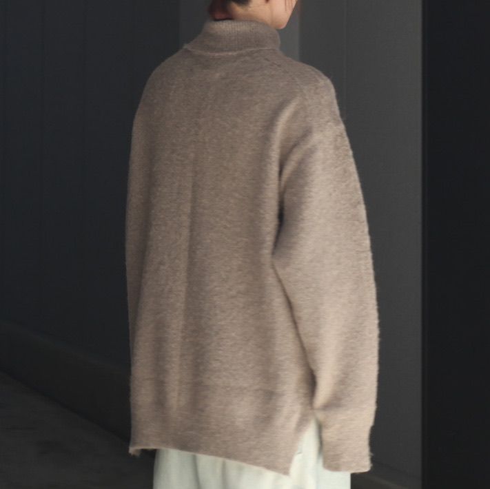 【残り一点】Wool/Alpaca Milled Knit Turtle Neck LS