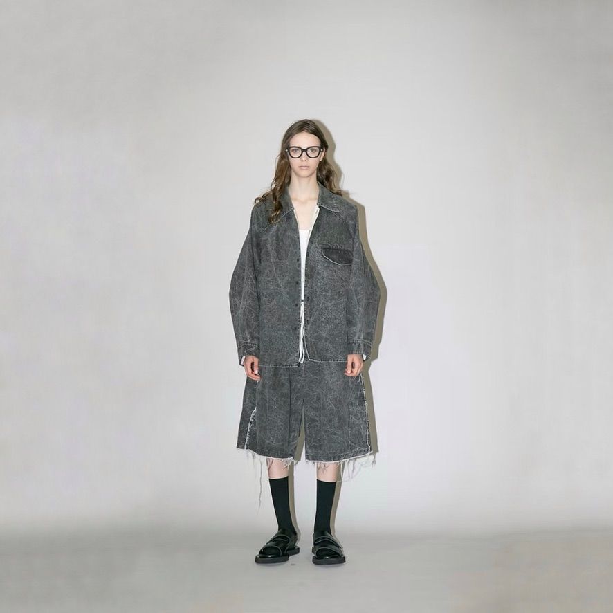 【残り一点】ピグメントプリントデニムシャツジャケット