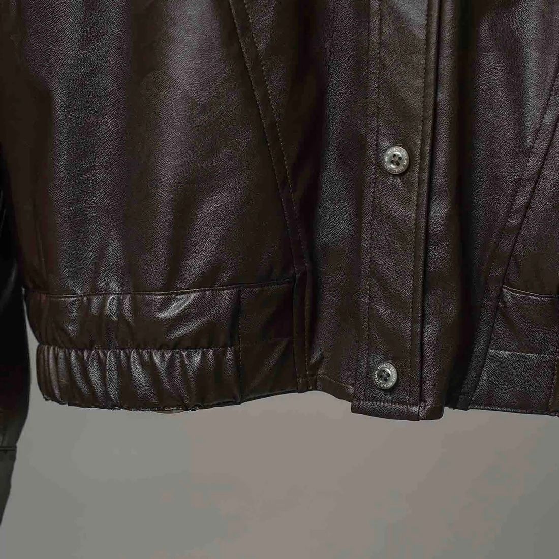 【残り一点】Curve Change Light Eco Leather Shirt