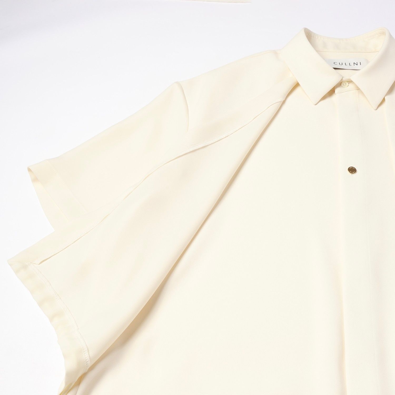 【残り一点】Dry Double Satin Layered Short Sleeve Shirt