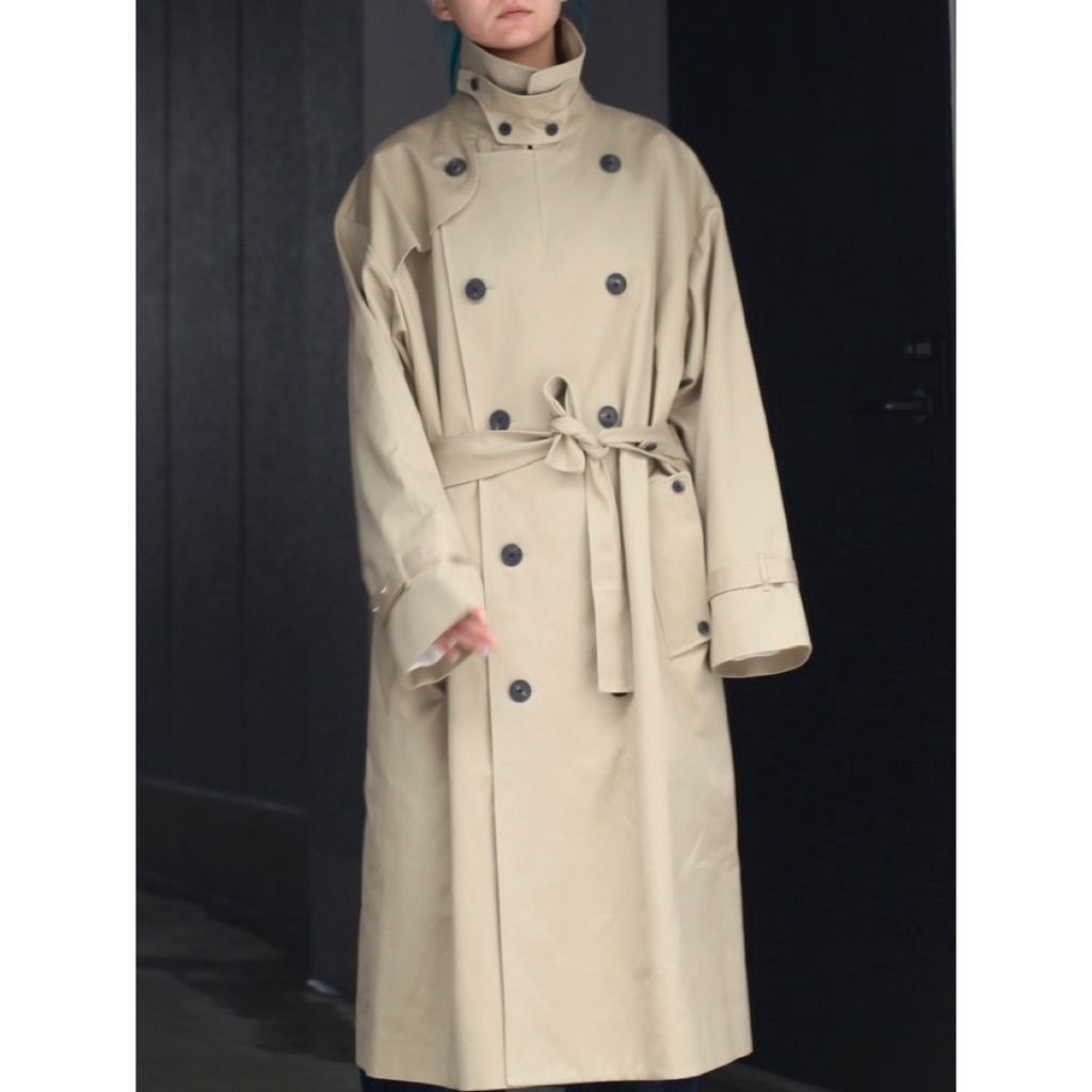 ATON - 【残り一点】West Point Oversized Trench Coat