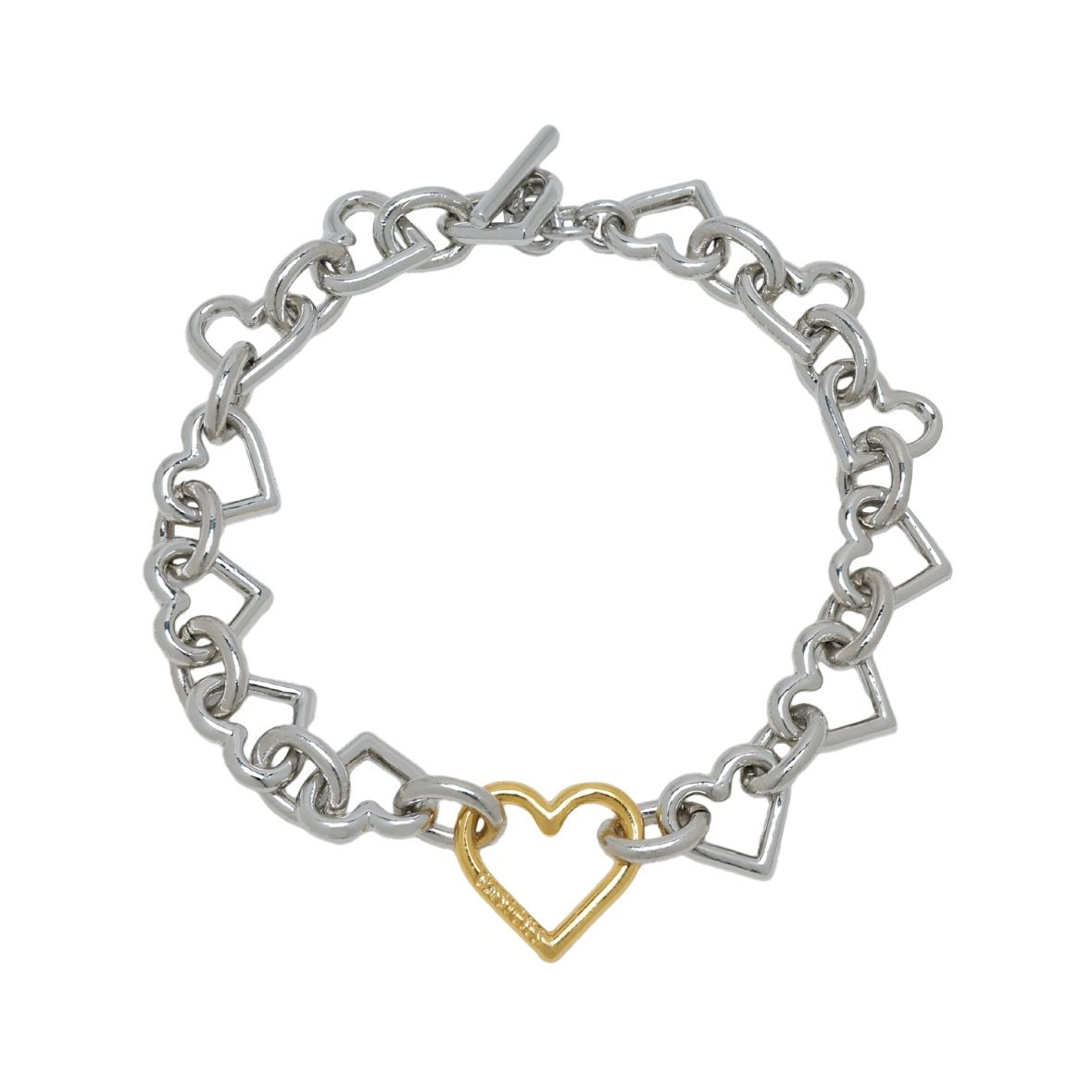 BASICKS - 【残りわずか】Heart Shaped Bracelet(SILVER×GOLD) | ACRMTSM ONLINE STORE