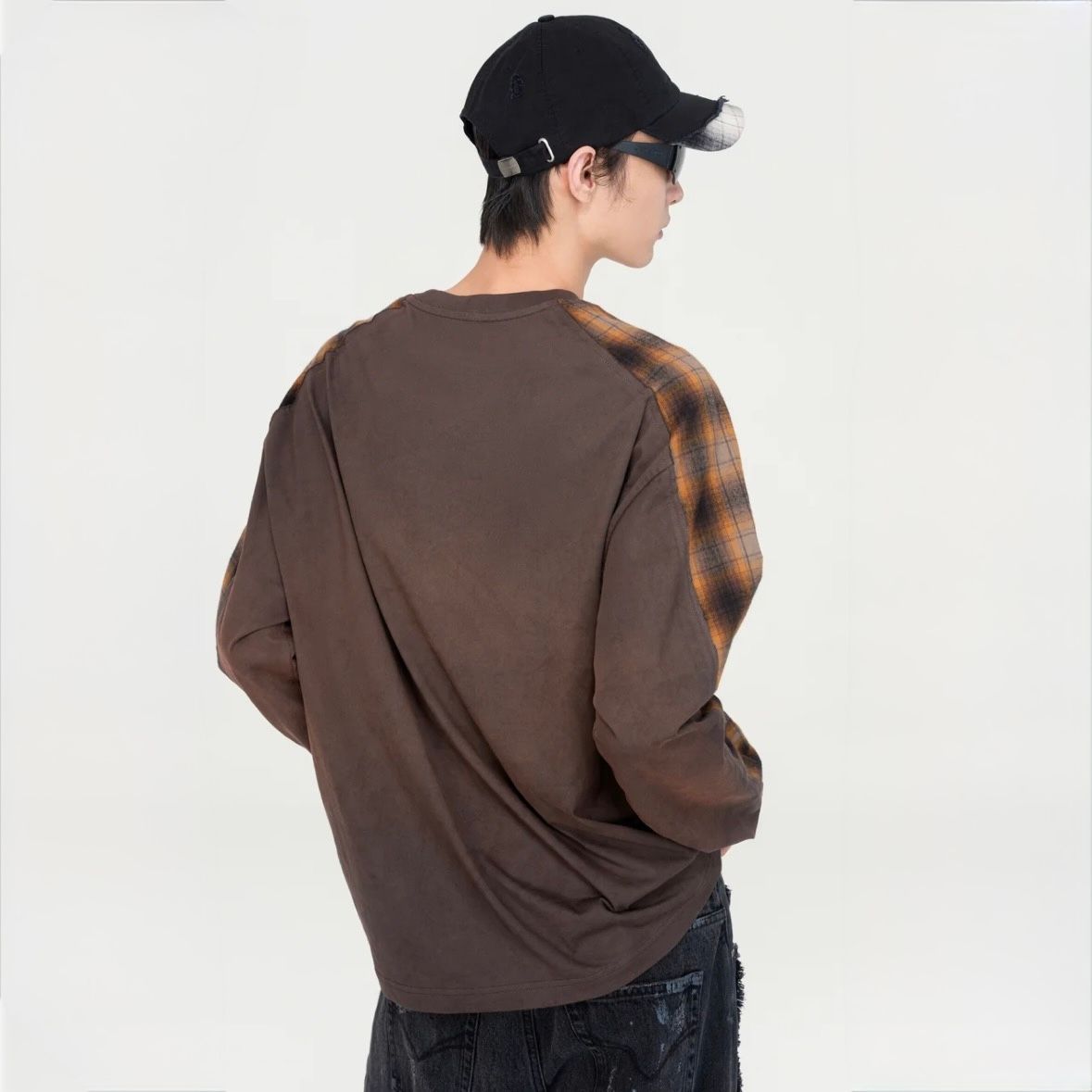 【残り一点】Black Plaid Panel Baseball Cap