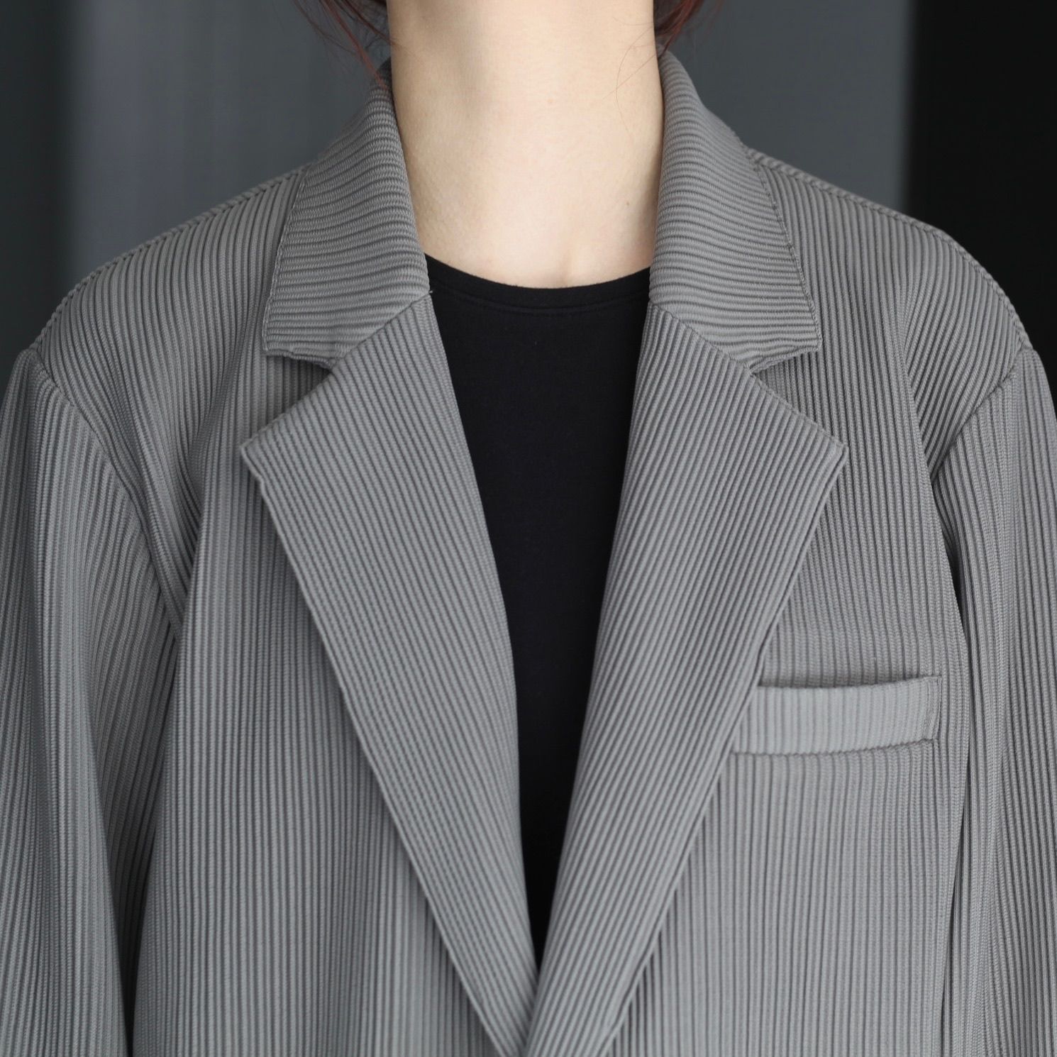 【残り一点】Gradation Pleats Single Breasted Jacket