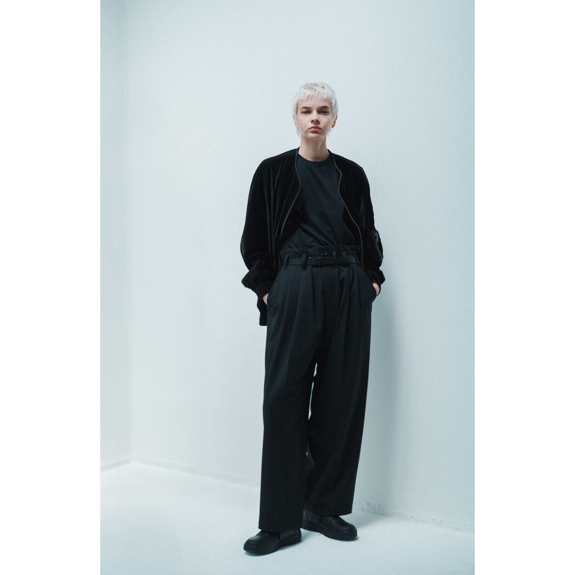 【残り一点】Wool Blend Wide Straight Trousers