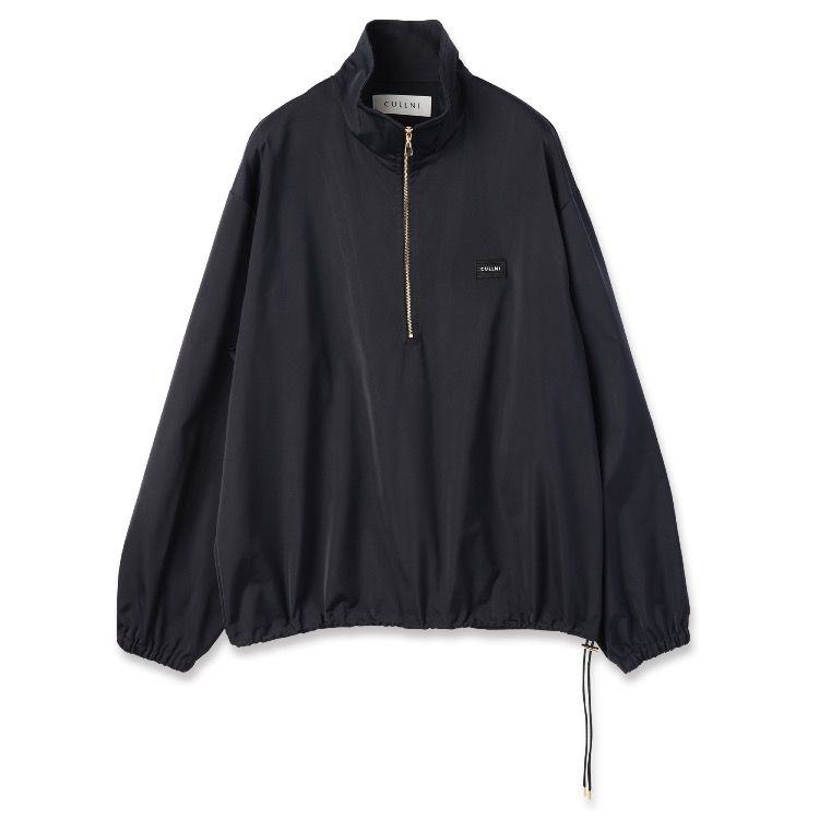 【残り一点】Double Satin Half Zip Embroidery Patch Pullover