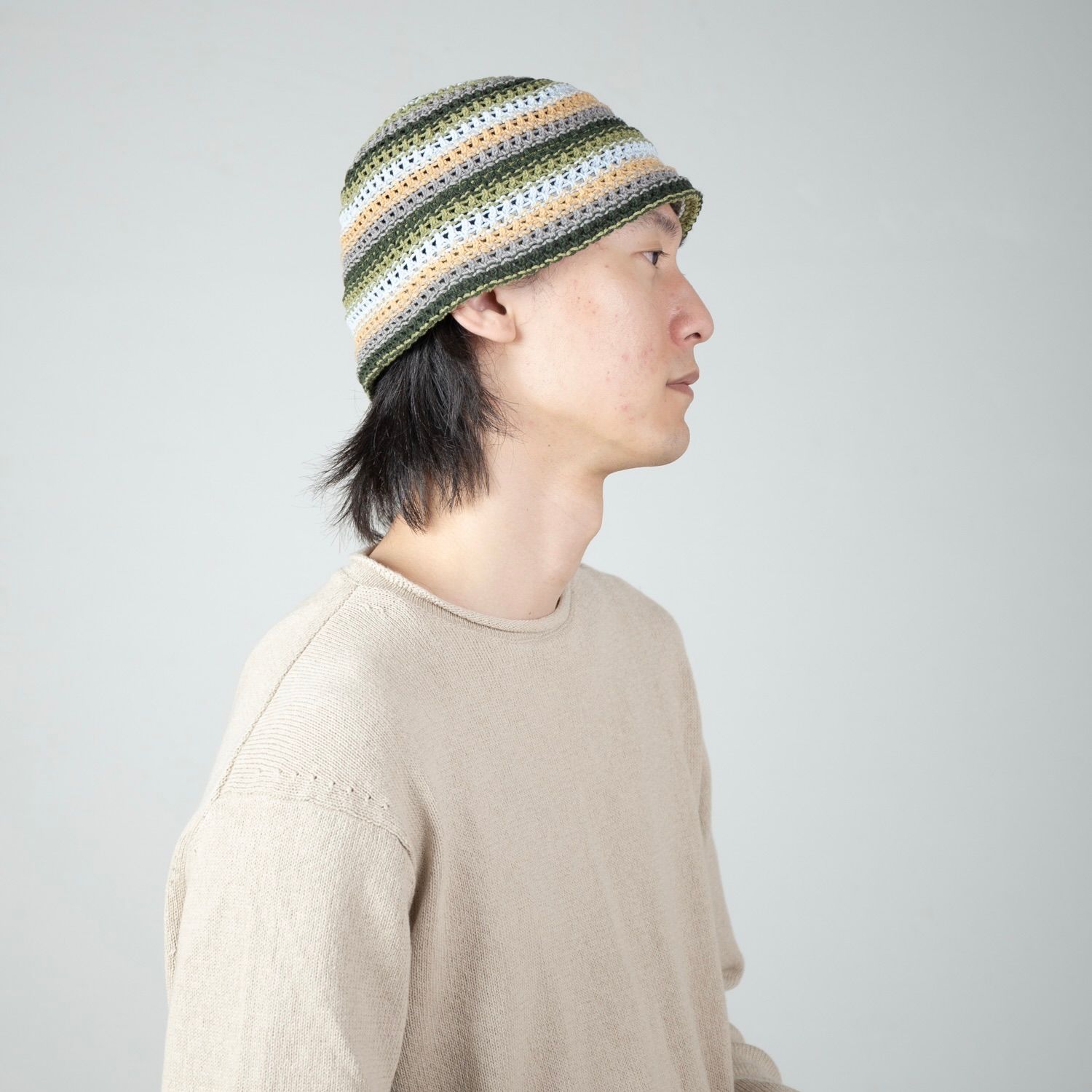 【残り一点】Multi Border Knit Hat