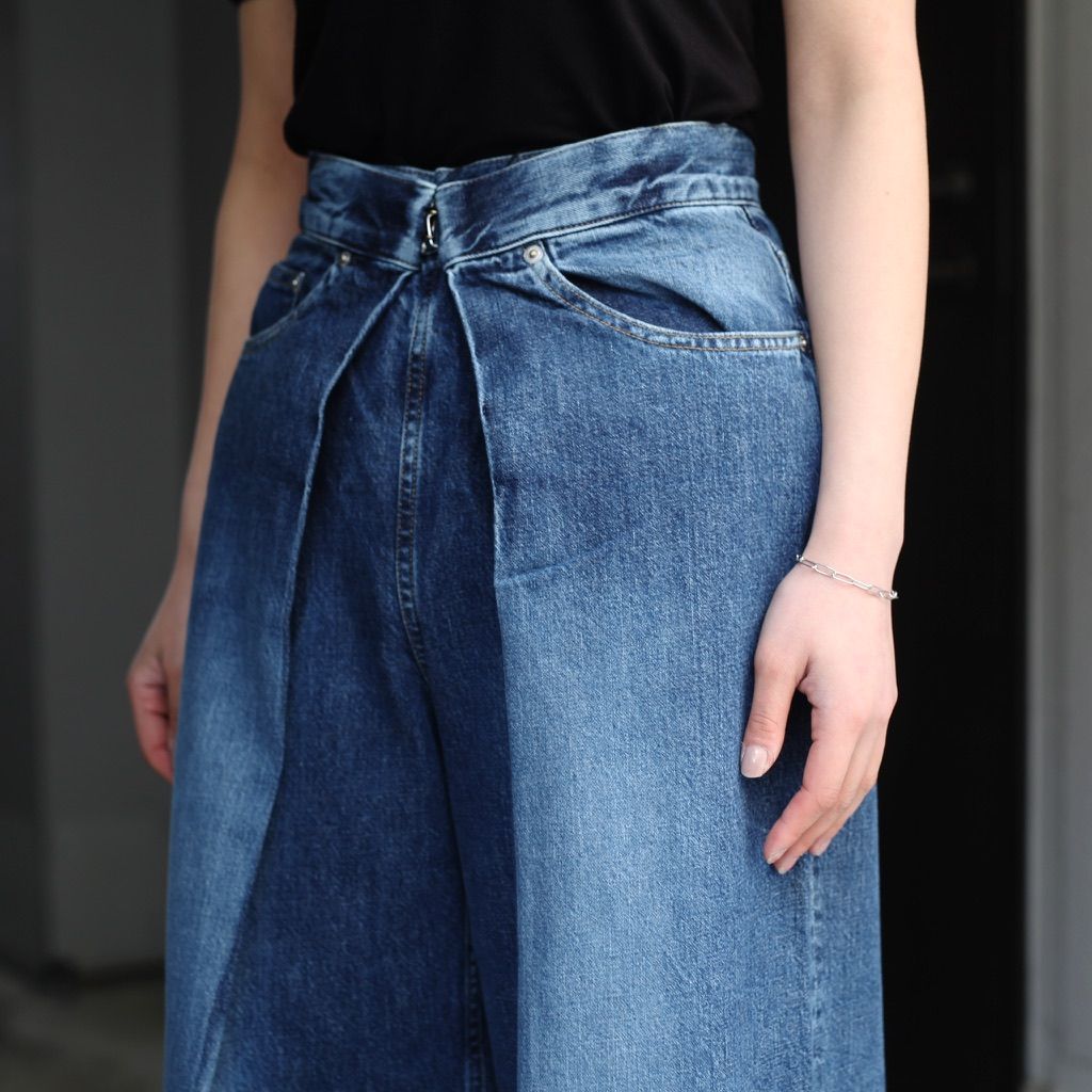 JOHNLAWRENCESULLIVAN - 【残りわずか】Washed Denim Wide Pants(WOMEN 