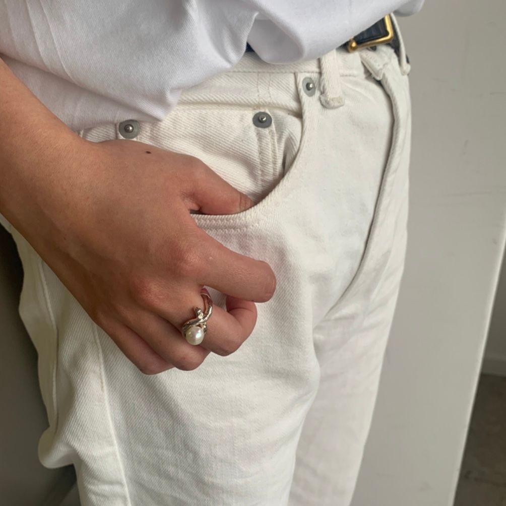 【お取り寄せ注文可能】Flow Hoop Pearl Ring
