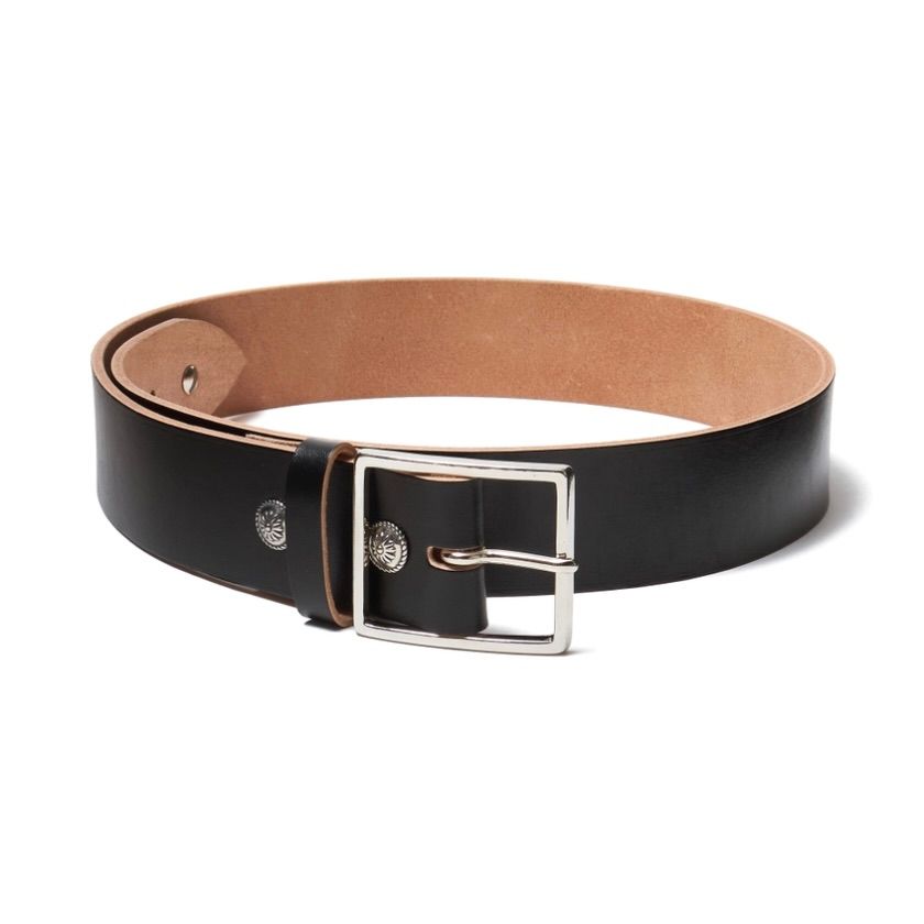 SUGARHILL - 【残り一点】Wide Leather Belt(BLACK×SILVER) | ACRMTSM