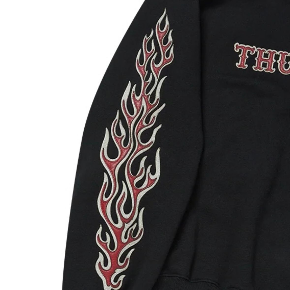 【残り一点】Leather Flame Hoodie
