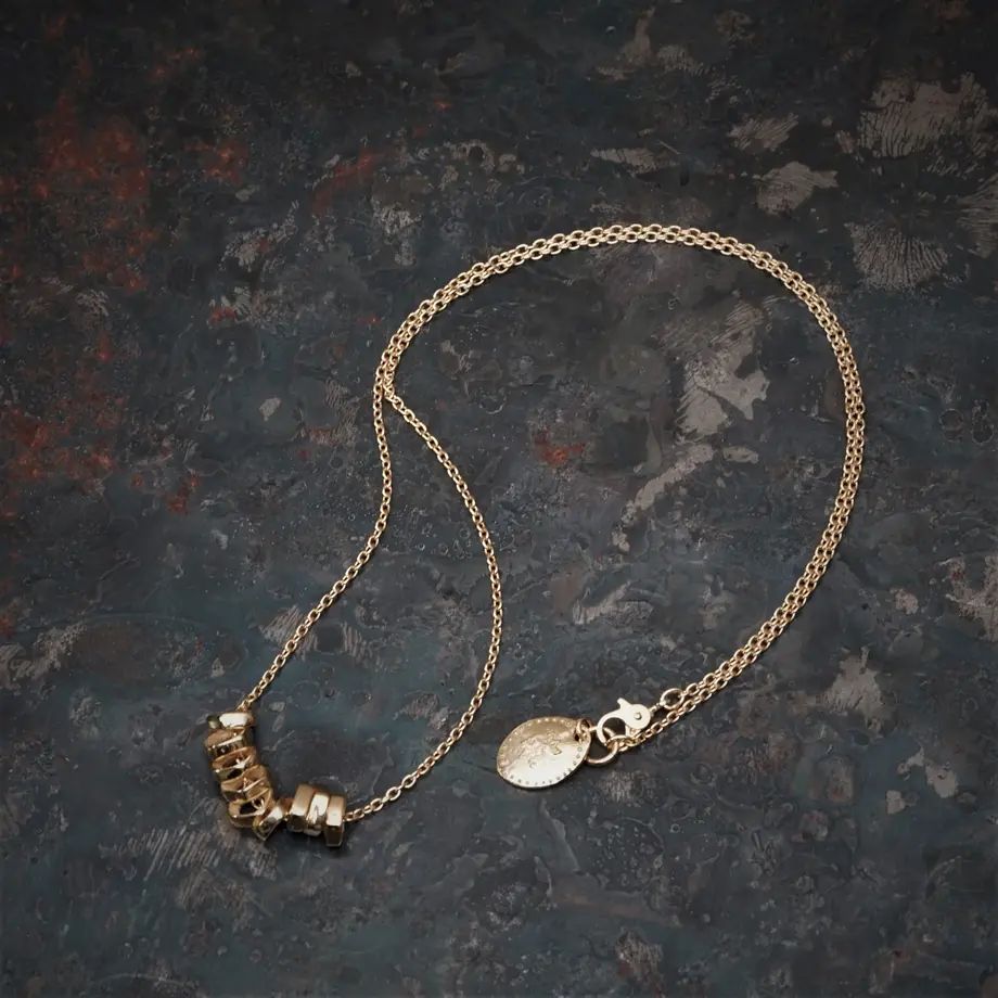 【残りわずか】Rock Beads Chain Neck(GOLD)