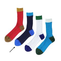 【残り一点】4×2リブソックス(NAVY)