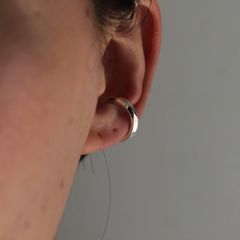 【残り一点】Crockery Hoop Ear Cuff_S(SILVER)