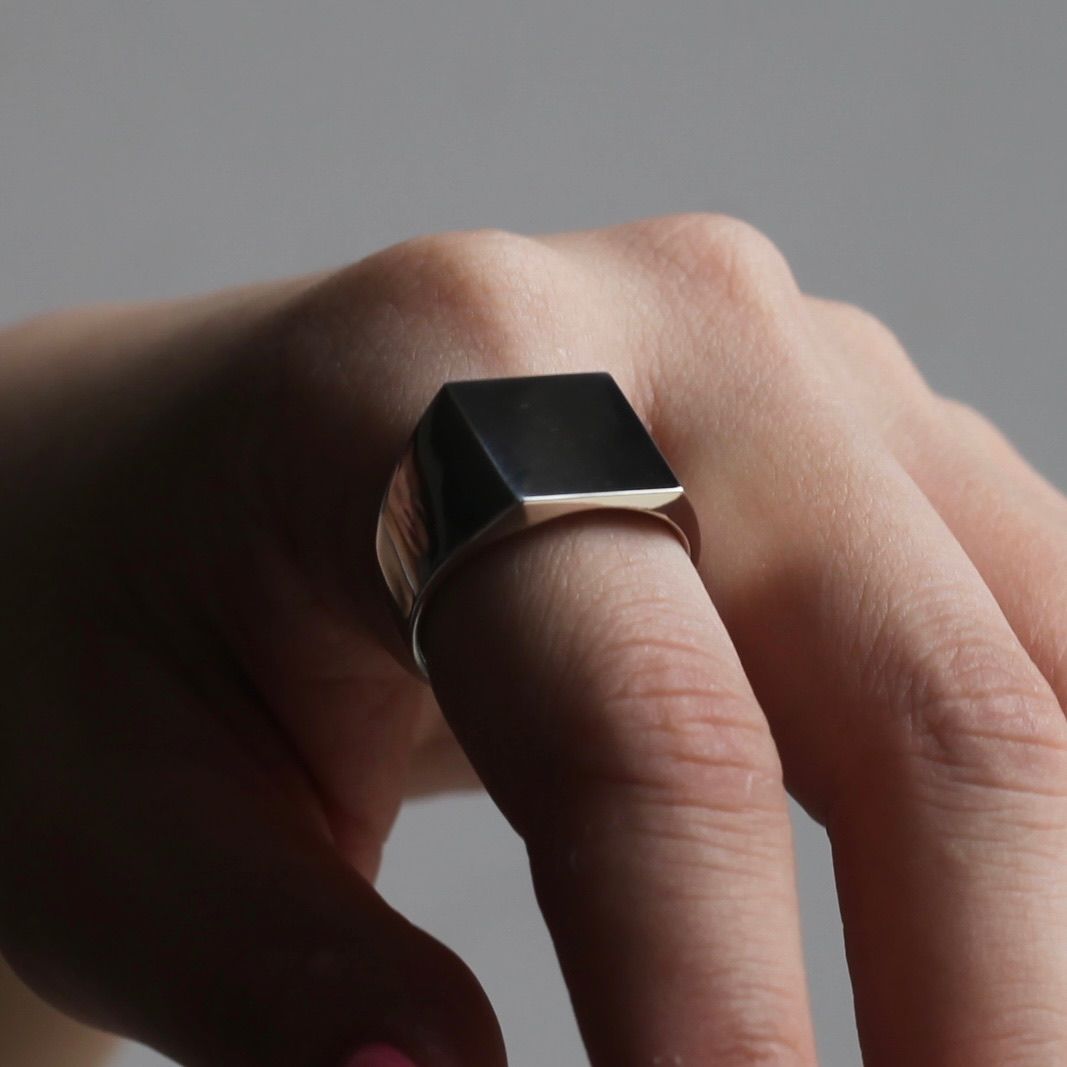 【残り一点】Square Ring Small(SILVER)