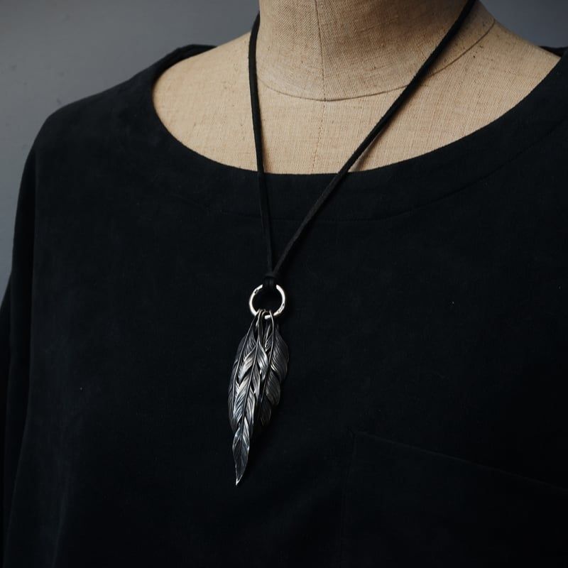 【お取り寄せ注文可能】OWL Feathers Set(SILVER_DEER SKIN)