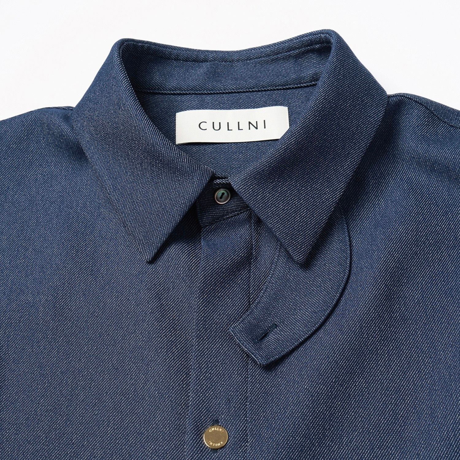【残り一点】Faux Denim Front Fly Chin Tab Shirt