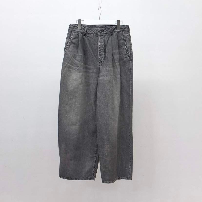 【残り一点】デニムシンプル2タックワイドPT