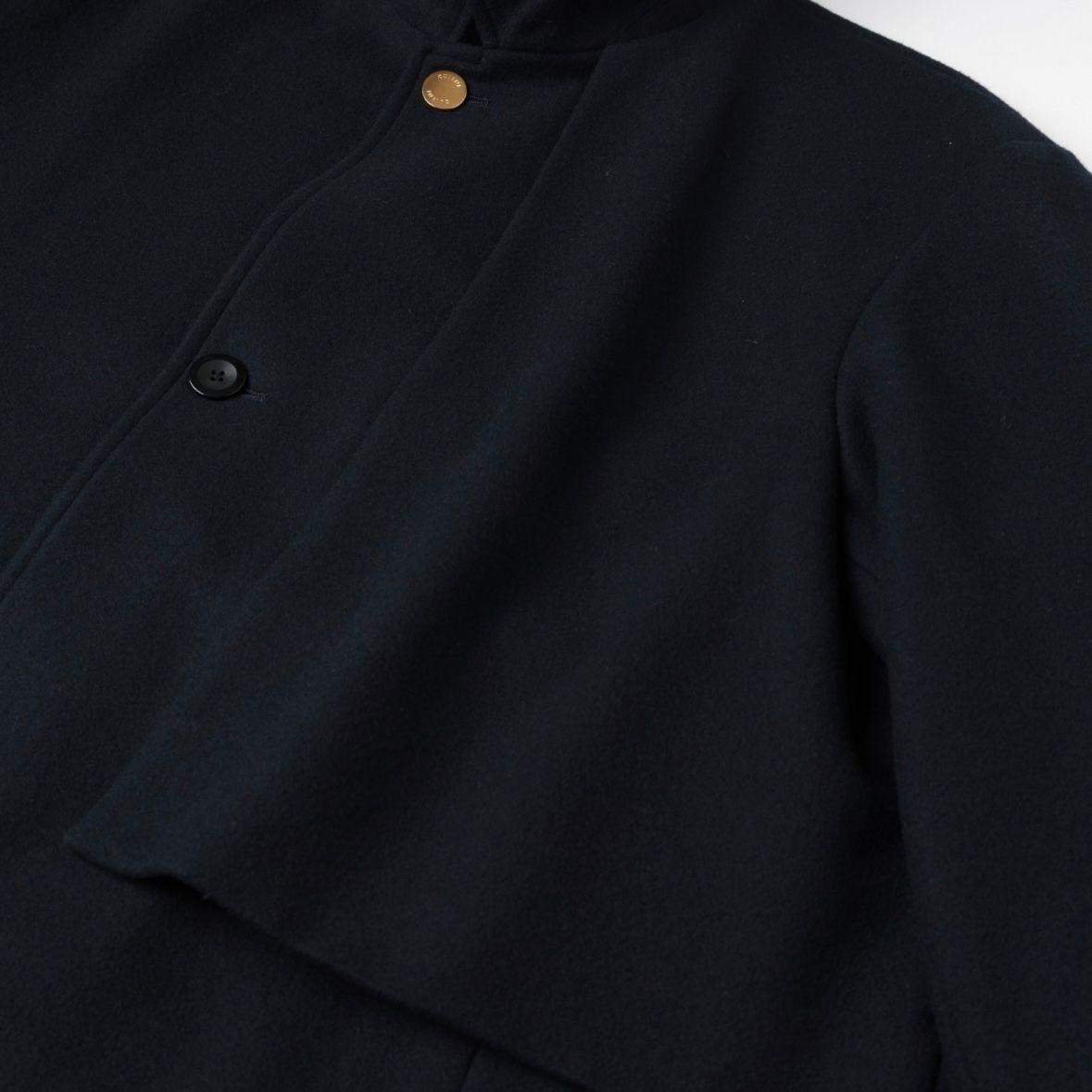 【残り一点】Lamb Wool Melton Layered Long Coat