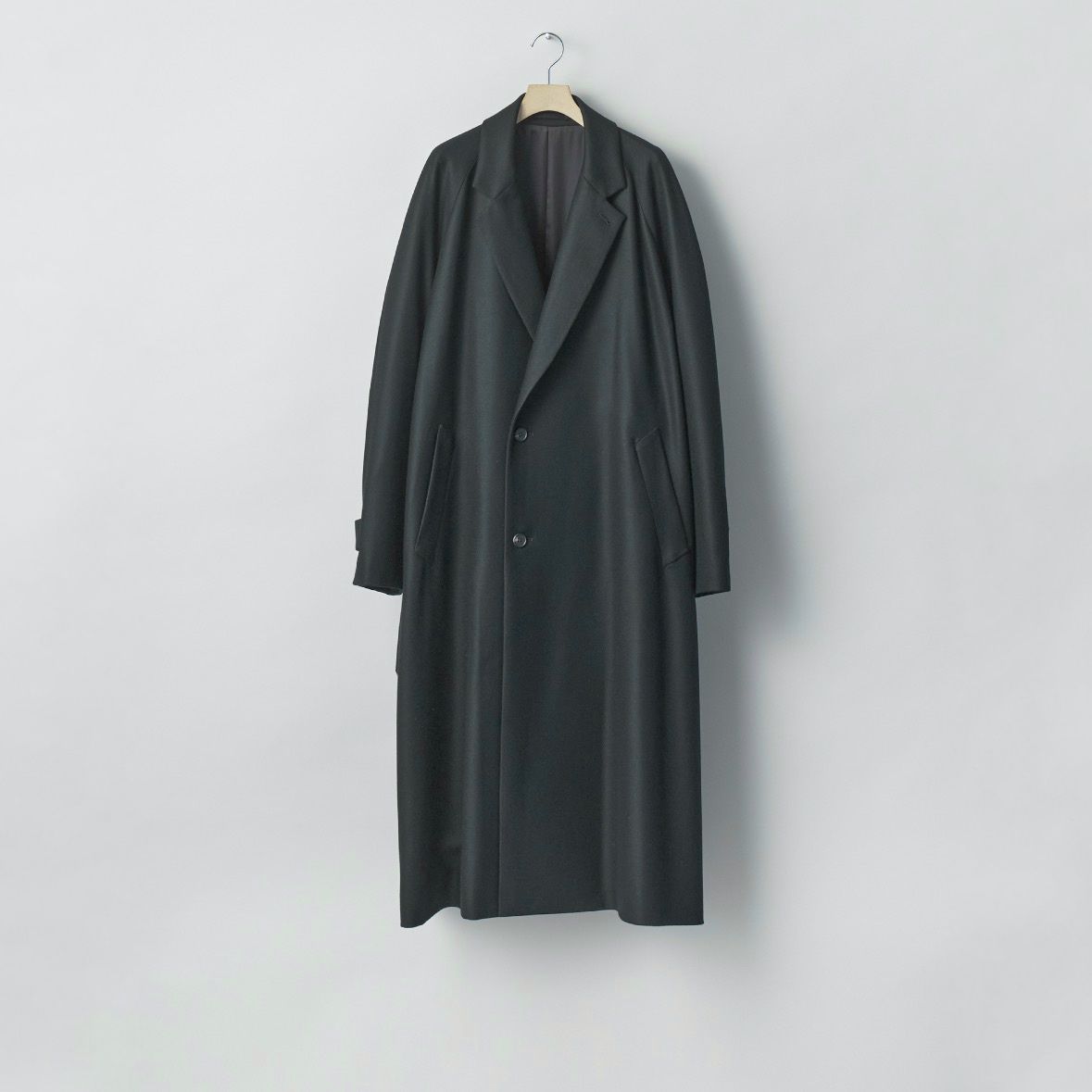 【残りわずか】Compressed Flannel Raglan Sleeve Notch Lapel Coat