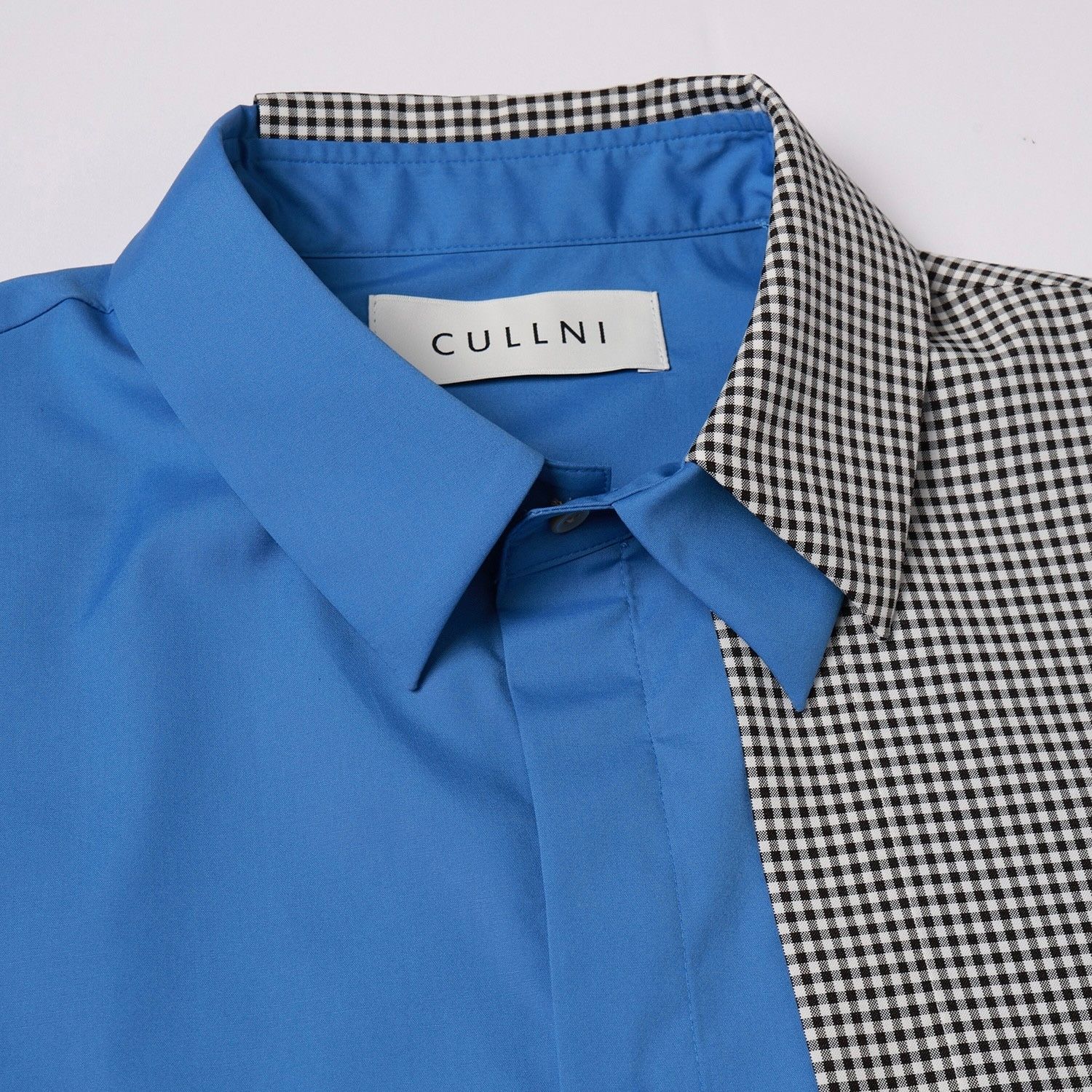【残り一点】Gingham Check Asymmetrical Layered Shirt