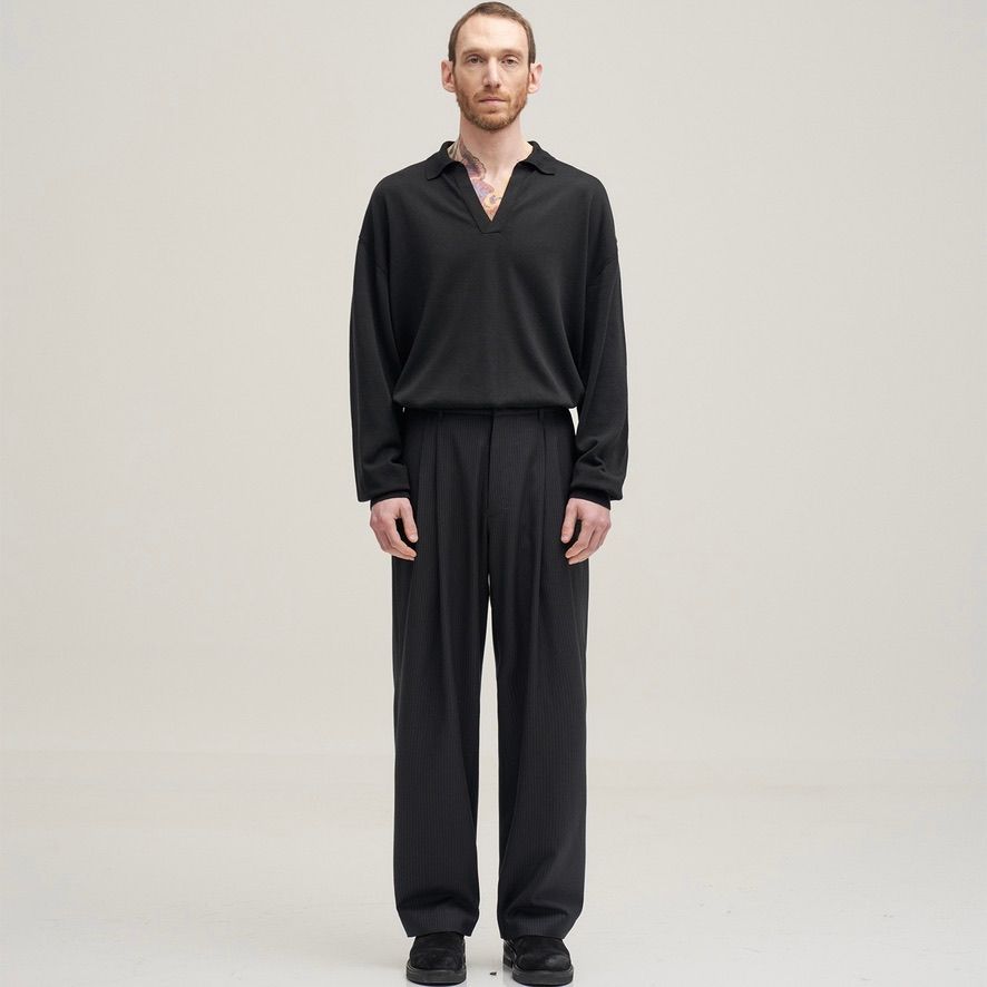 【残り一点】Narrow Stripe Tapered Slacks