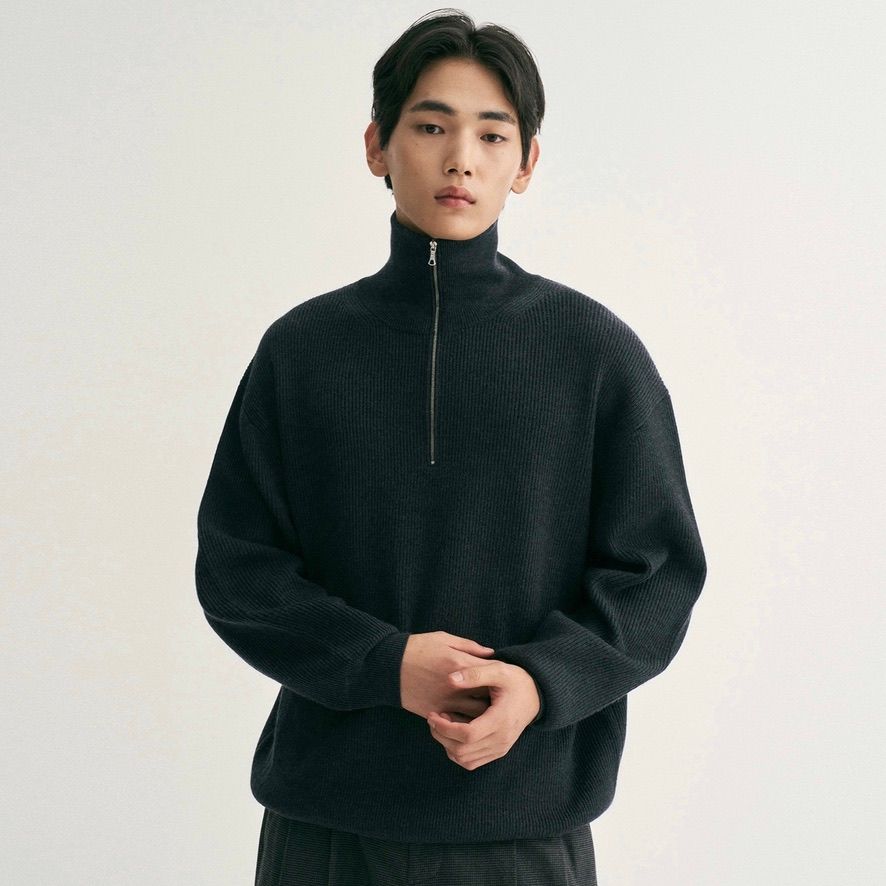 【残り一点】Volume Half Zip Up Knit