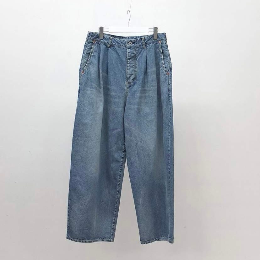 【残り一点】デニムシンプル2タックワイドPT