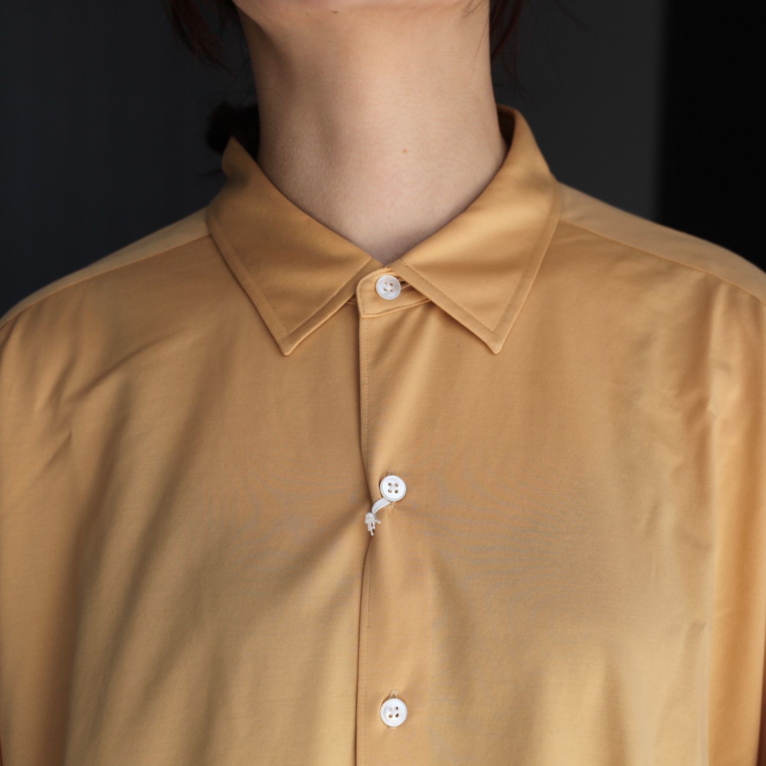 トップス KANEMASA 46G Atmosphere Shirt KANEMASA PHIL / 46G Atmosphere Stripe L/S Shirt KHAKI