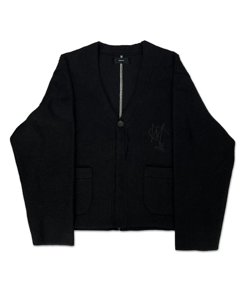 【残り一点】Cut Off 1B Cardigan with Signature(NEEDLE SHAGGY MOHAIR)