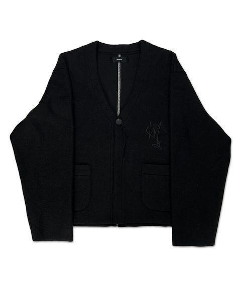 【残り一点】Cut Off 1B Cardigan with Signature(NEEDLE SHAGGY MOHAIR)