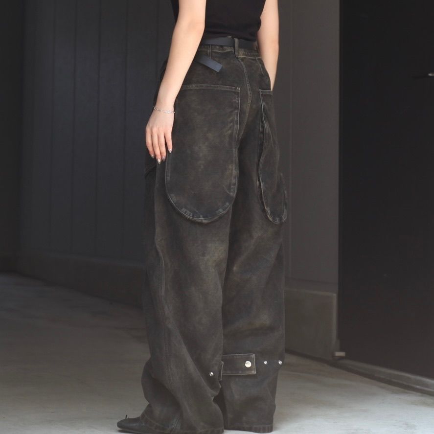 【残り一点】Black Stained Duck Pants
