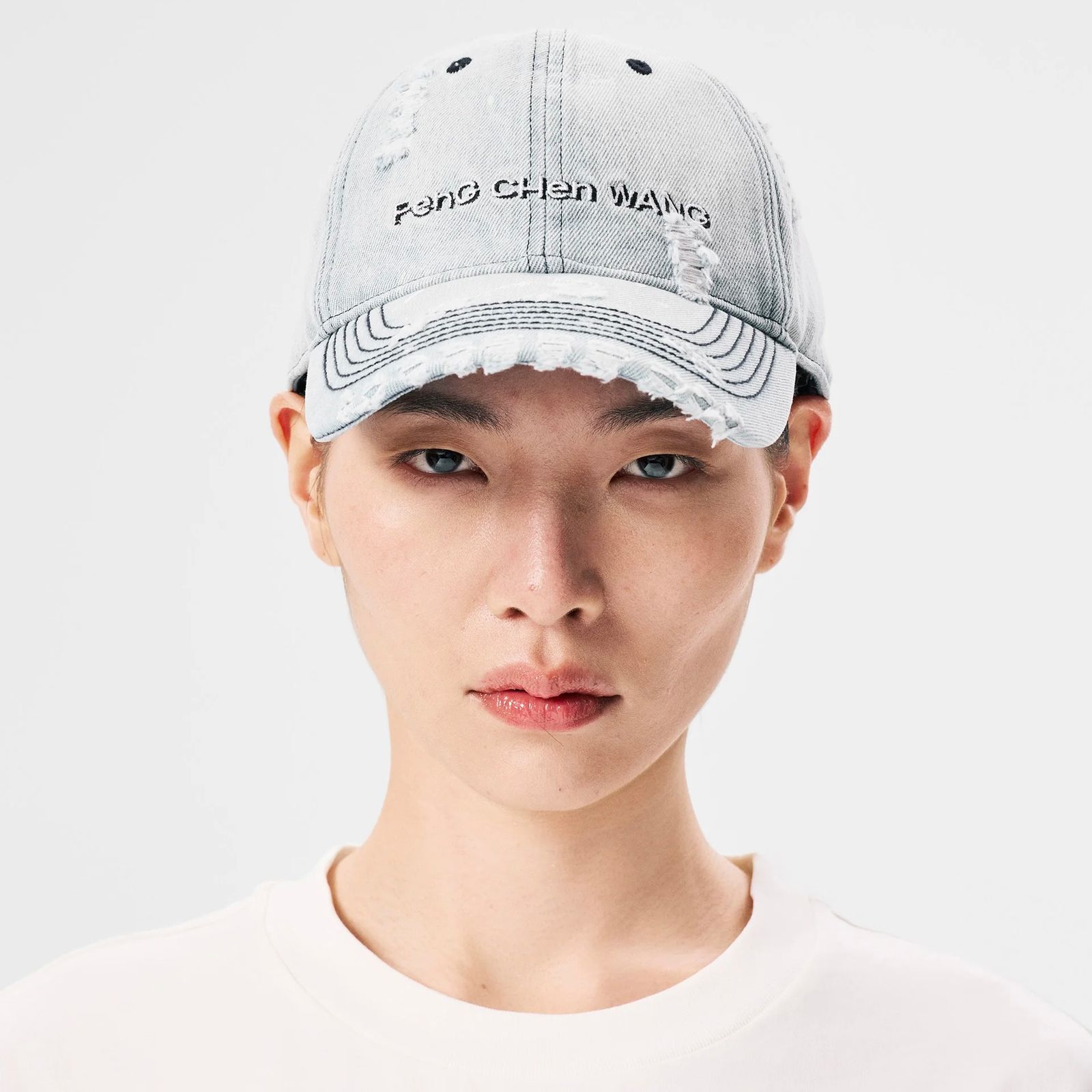 【美品】　feng chen wangデニムキャップ Feng Chen Wang - 【残りわずか】Gradient Tie Dye Denim Cap