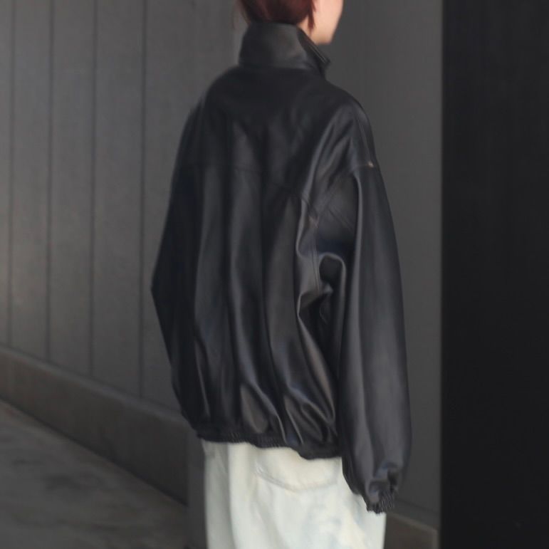 【残りわずか】Sheep Leather Stand Collar Jacket