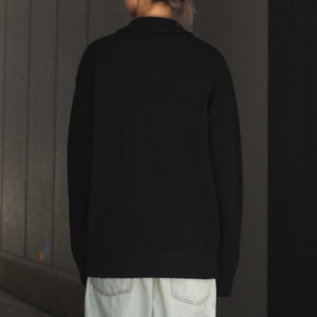 crepuscule - 【残りわずか】Moss Stitch Half Zip Polo | ACRMTSM 