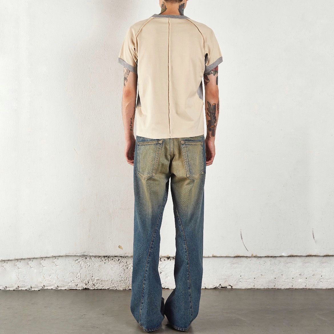 【残りわずか】3D Twisted Wide Leg Jeans