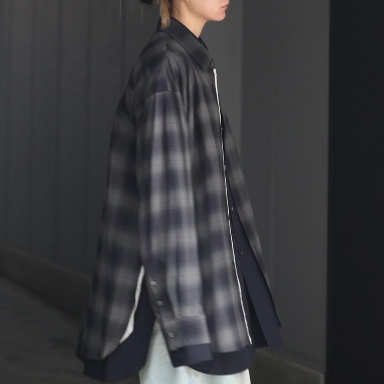 stein - 【残りわずか】Oversized Layered Shirt(DARK NAVY) | ACRMTSM