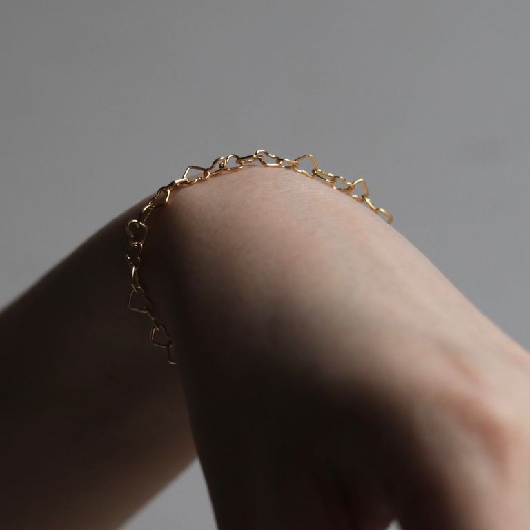BASICKS - 【残りわずか】Super Small Heart Shaped Bracelet(GOLD 
