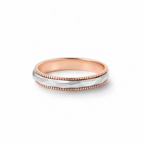 【お取り寄せ注文可能】Grain Crack Ring Combi(K18 PINK GOLD / PLATINUM950)