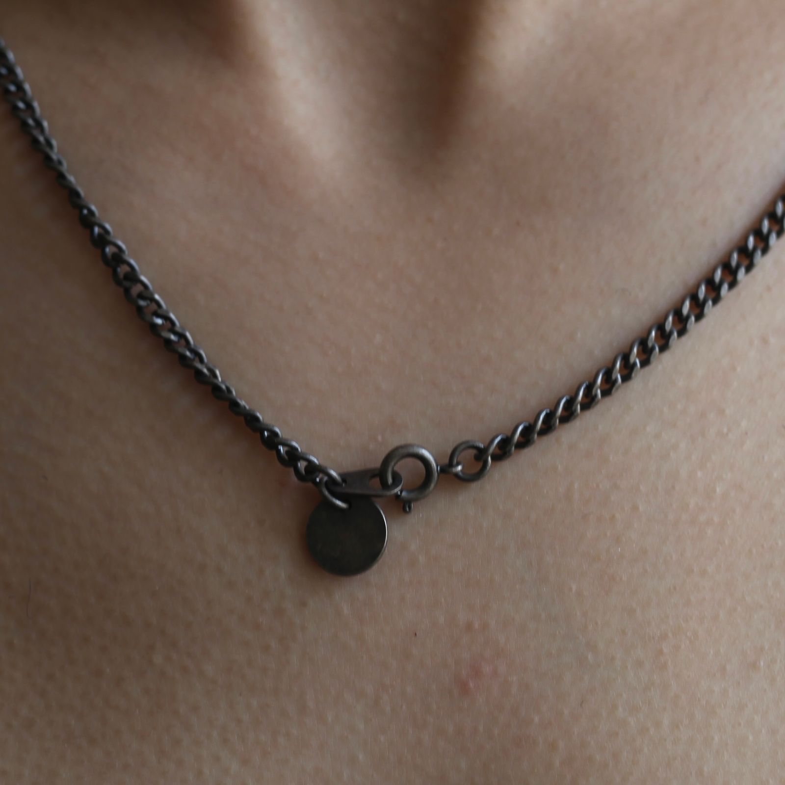 【再販売通知受付可能】Mixed Chain Necklace(BLACK)