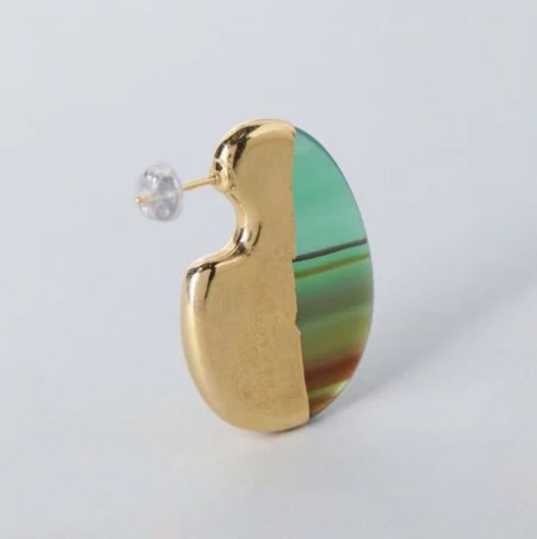 新品 PREEK UKISHIMA SORAMAME ピアス ゴールド グリーン PREEK UKISHIMA SORAMAME ピアス ゴールド グリーン