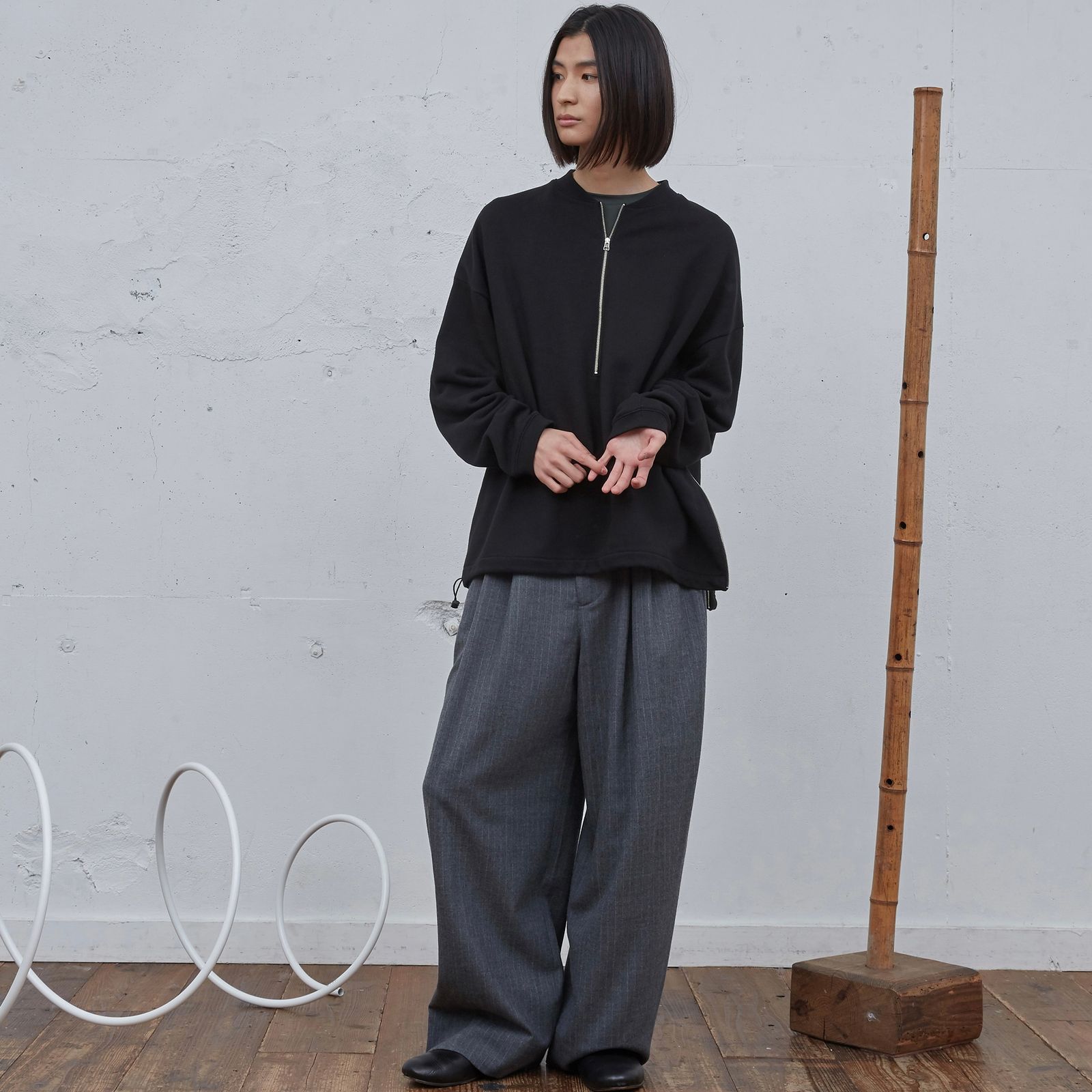 【残り一点】ハーフZipスウェットPO