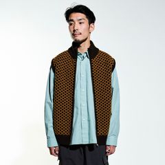 【残り一点】Knitted Full Zip Vest